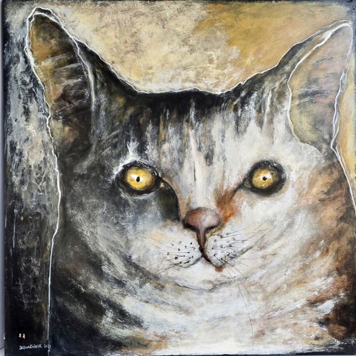 Obraz 62x60cm, akryl na płycie, malarstwo