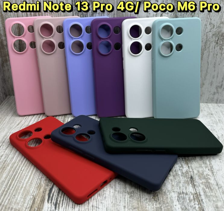 Не пачкаются! Чехол Silicone Case на Xiaomi Redmi Note 13 Pro 4G Чохол
