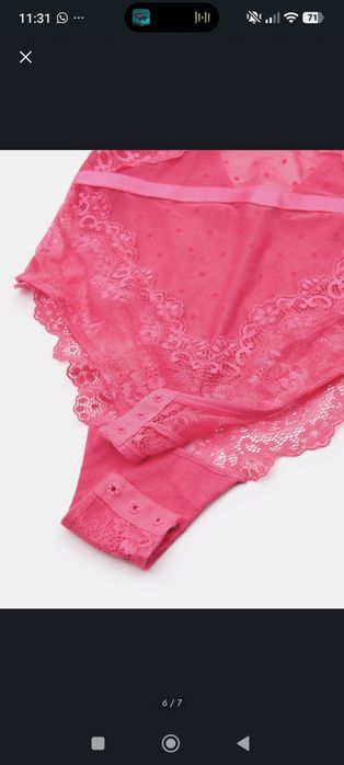 Prezent fuksja body seksowne strój walentynki nowy koronka