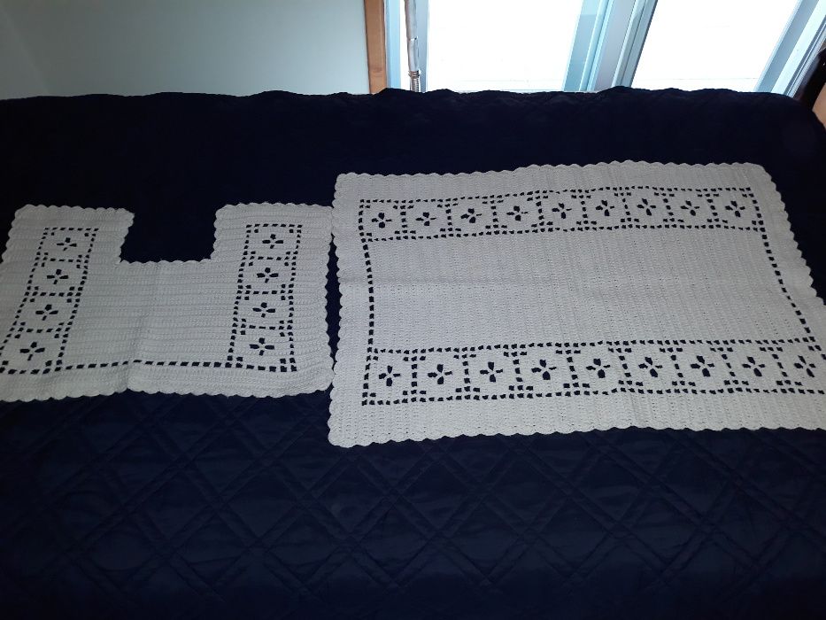 Tapetes de croché feitoa a mão para quarto de banho