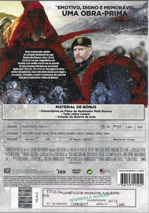 Planeta dos Macacos: A Guerra (2017)