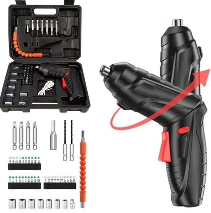 Аккумуляторная выкрутка
Комплетация: кейс -