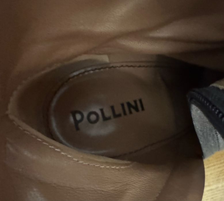 Nowe, skórzane botki na obcasie Pollini 37 okazja