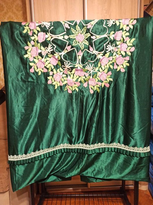 Атласное покрывало - пододеяльник на кровать 180 х 200 см