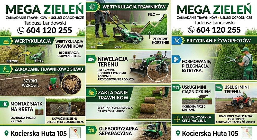 Usługi Ogrodnicze Zakładanie Trawników Wertykulacja