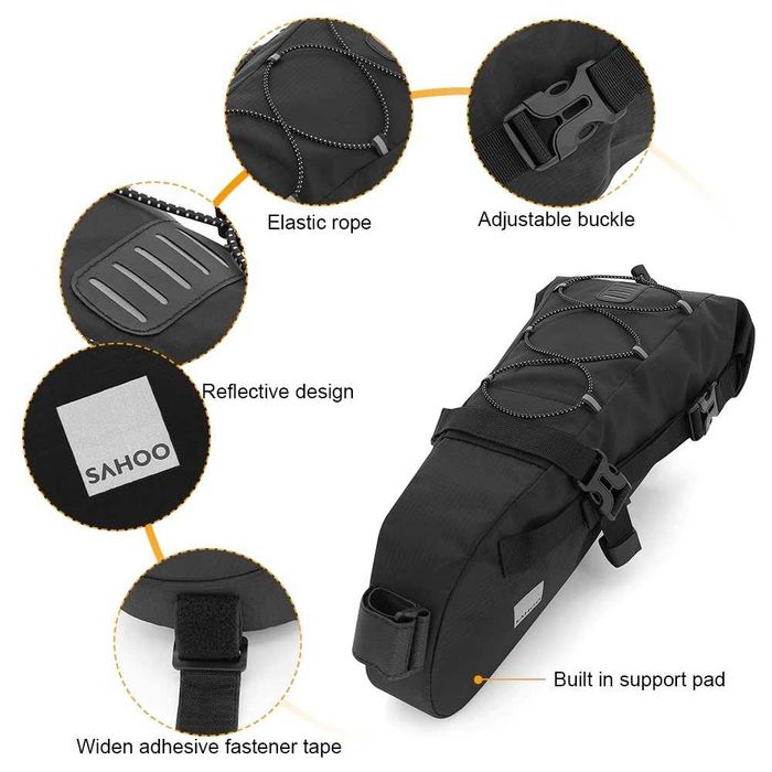 Велосипедная сумка под седло байкпакинг Roswheel Sahoo 11L, велосумка