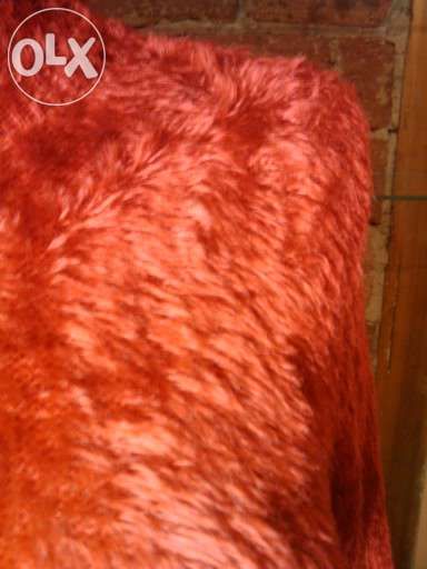 Golf Sweterek Długi Włos Bordowy M