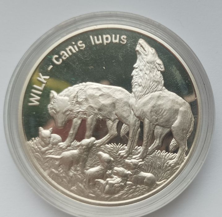 Moneta kolekcjonerska 20 zł Wilk 1999 rok