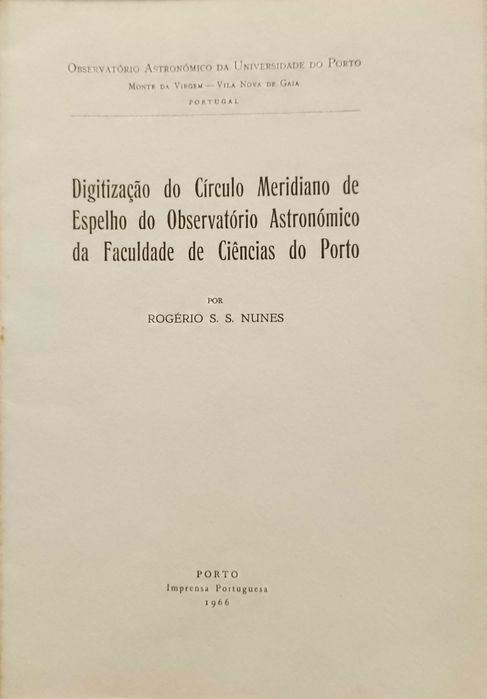 Círculo Meridiano de Espelho do Observatório Astronómico