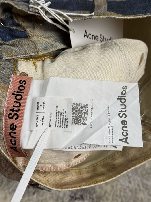 Джинсы acne studios акне студио loose fit jeans 1981 широкие джинсы print archive baggy архив