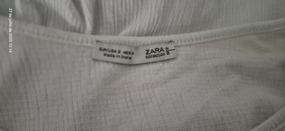 Camisola branca mulher Zara