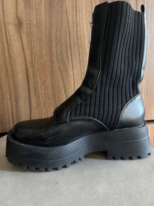 Botas pretas zara bimateria