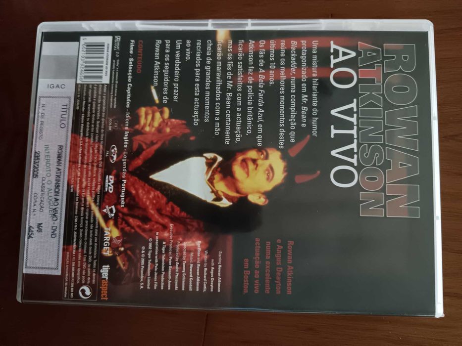 filme dvd original - rowan atkinson - ao vivo