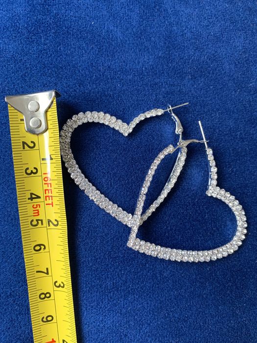 Kolczyki serce w kamyczki