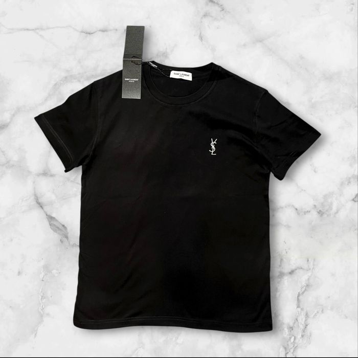 Saint Laurent Koszulka – Rozmiar M czarna, Nowa z Metką 100% bawełna