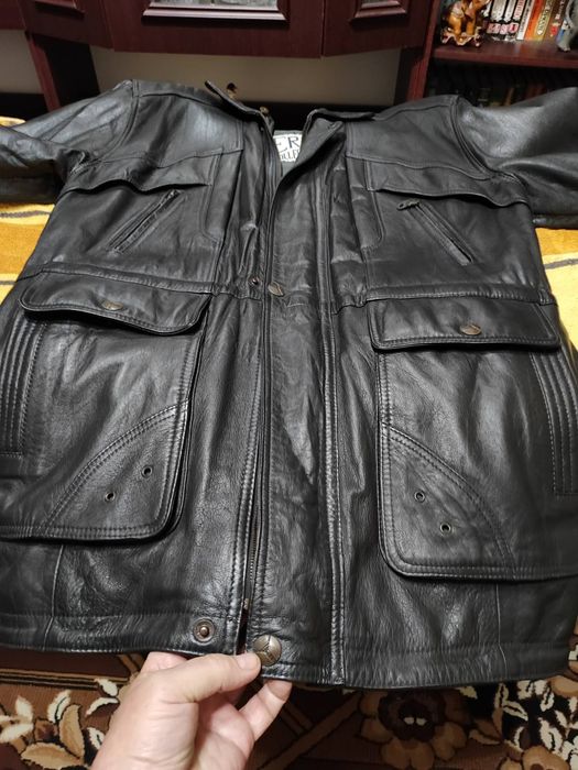 Новая Мужская Кожаная  Куртка  Турция