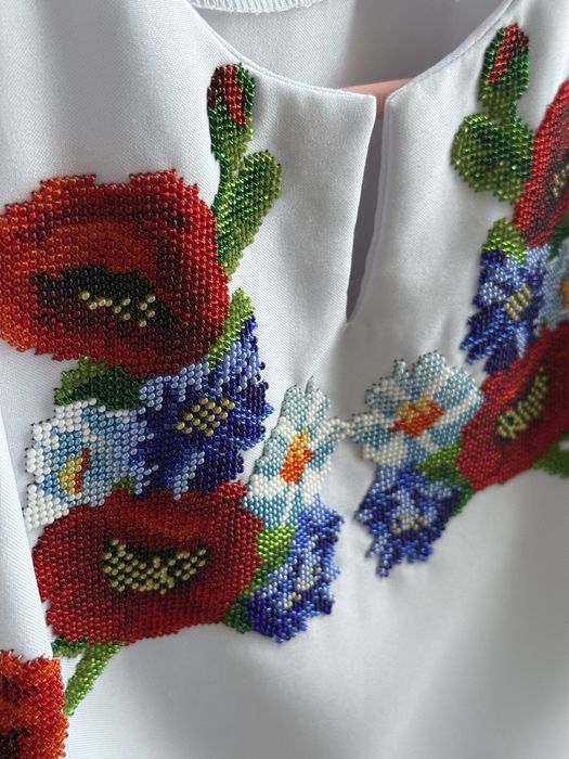 Вишиванка сорочка вишита бісером блуза