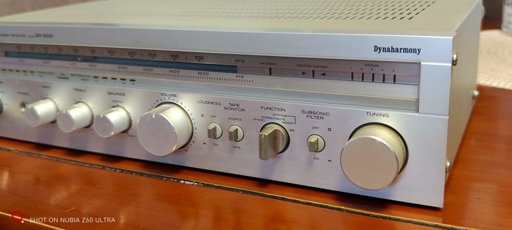 Stereo Hitachi, amplituner, deck, gramofon, kolumny.