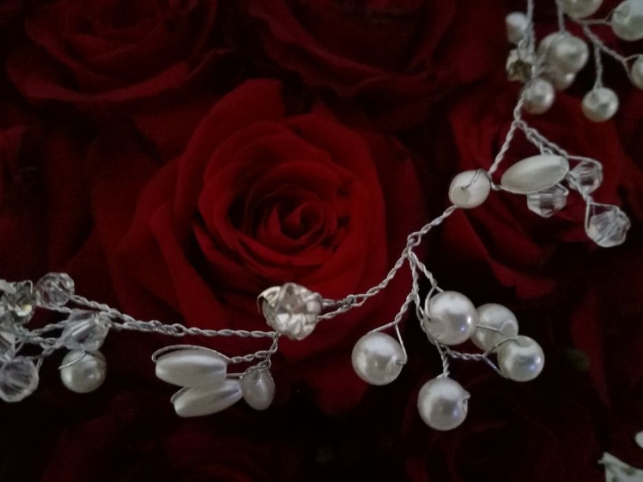 Ozdoba do włosów ślubna długa