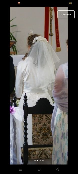 Erica Moss, ślubne bolerko, żakiet ślubny, ecru, śmietanka