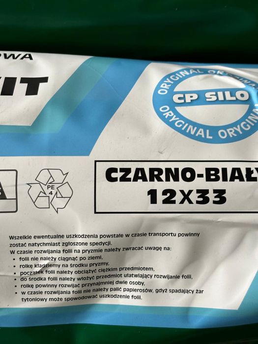 Folia pryzmowa kiszonkarska czarno-biała 12m x 33m SILO-VIT