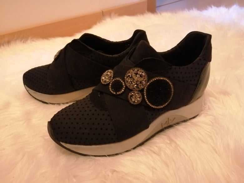 Sapatilhas MLV, pretas, de senhora, Nº37