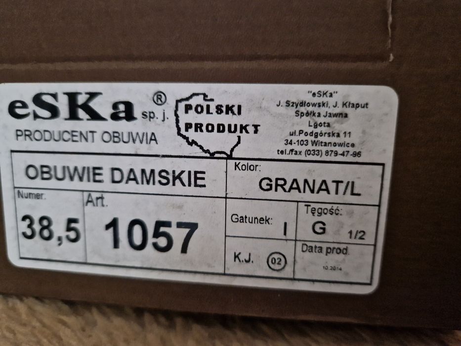 Granatowe czółenka eska 38,5 szpilki