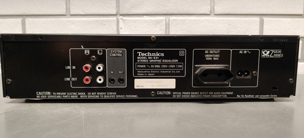 Korektor Equalizer procesor TECHNICS SH-E51.  Japan
