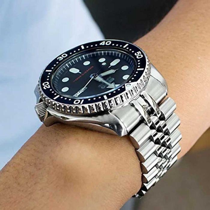 Bransoleta Jubilee 20mm 22mm do zegarka Seiko 5 SKX009 Citizen Orient