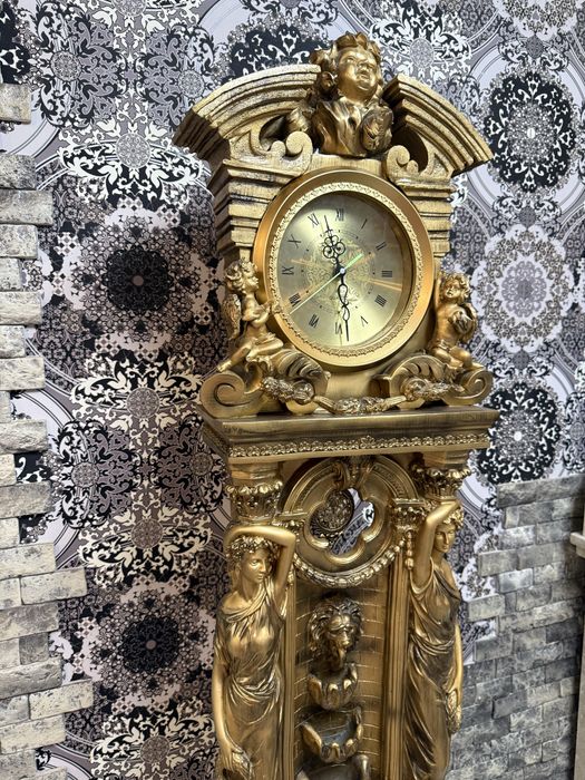 Годинник підлоговий, антикварний, з водоспадом, напольные часы