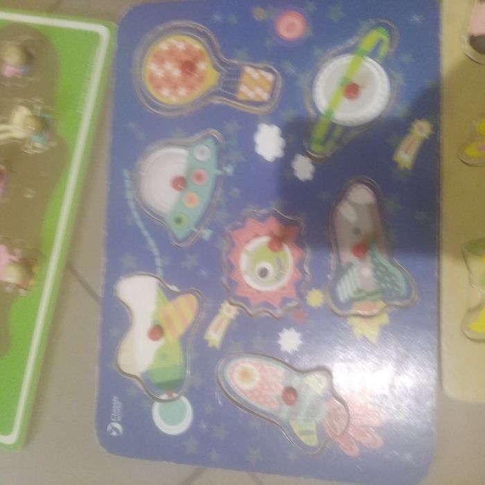 Układanki drewniane -3 sztuki