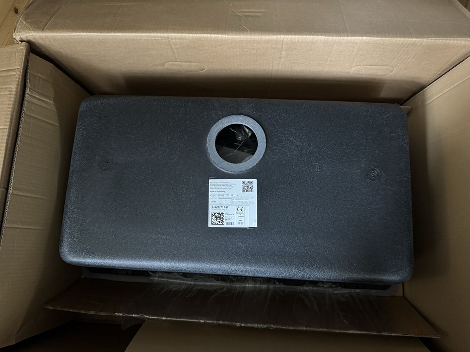 Czarny duży zlew Schock Virtus N100L nero