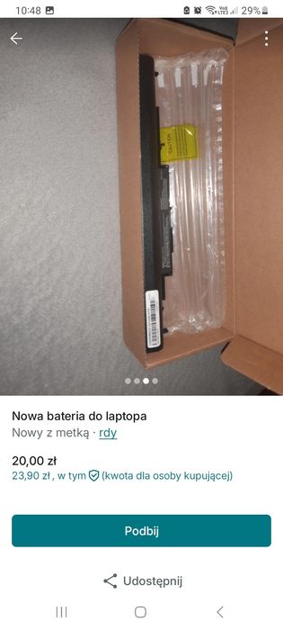 Bateria do laptopa nowa
