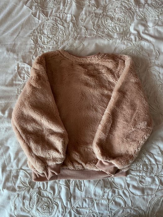 Bluza misiowata pudrowy róż Minnie dla dziewczynki, roz 128, Sinsay