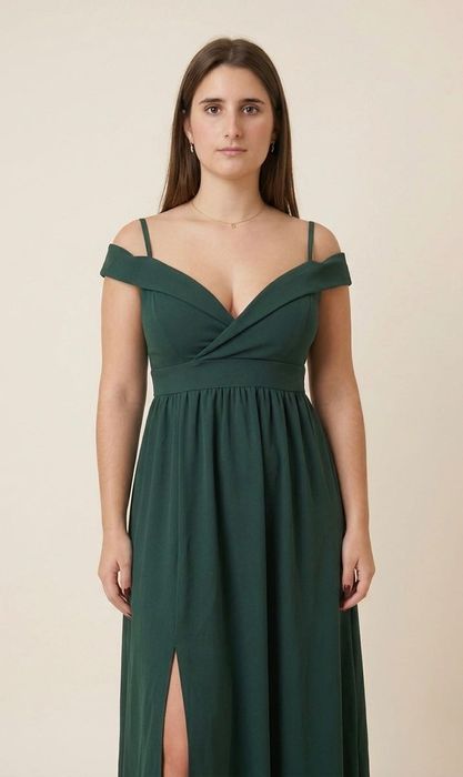 Vestido verde cerimonia