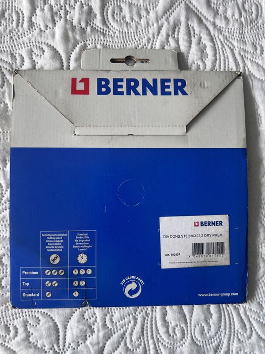 Disco diamantado alvenaria a seco de 230mm (novo) Berner