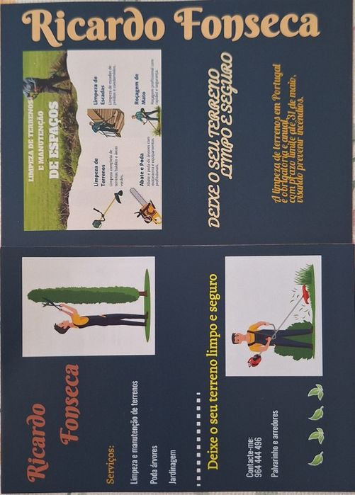 Prestação de serviços, corte de erva , jardinagem, poda de árvore  e corte. Estou disponível no conselho de castelo branco.