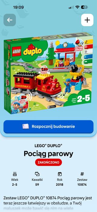 Lego DUPLO 11 zestawów klocki pociąg tory