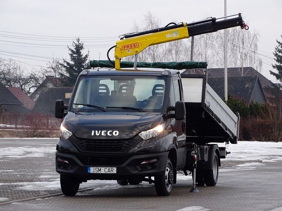 Iveco Daily 35C18 3.0 Wywrotka 3.40m + HDS ŻURAW FASSI 995 Kg. 28 Tyś. Km. SALON PL!! 1 Wł.!! JAK NOWY!!  Iveco Daily 35C18 3.0 Wywrotka 3.40m + HDS FASSI 995 Kg. 28 Tyś. Km.