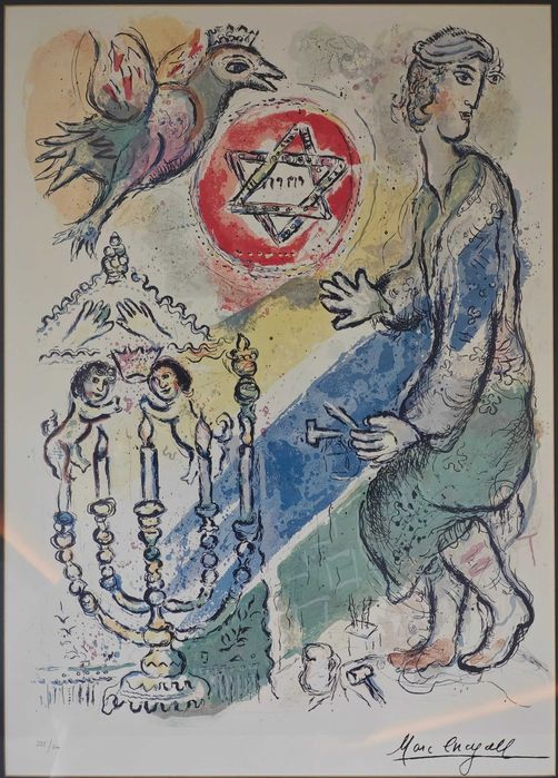 Marc Chagall Exodus - Gwiazda Dawida sygnowana limitowana litografia