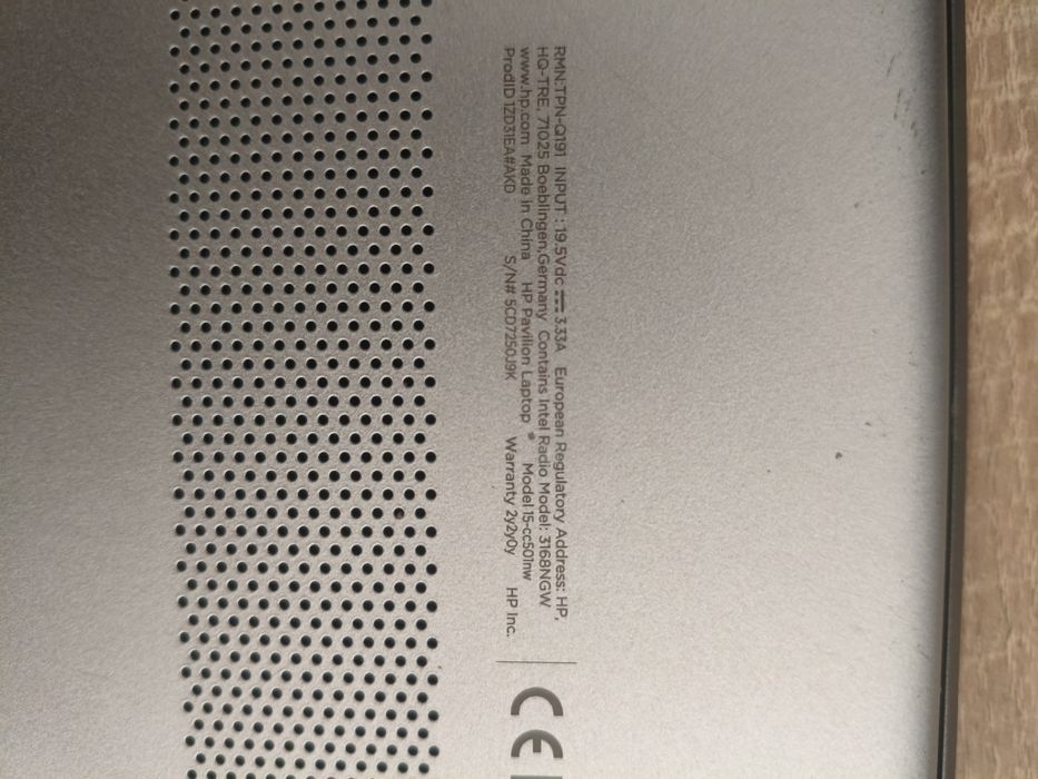 Laptop HP pavilion 15-cc501nw