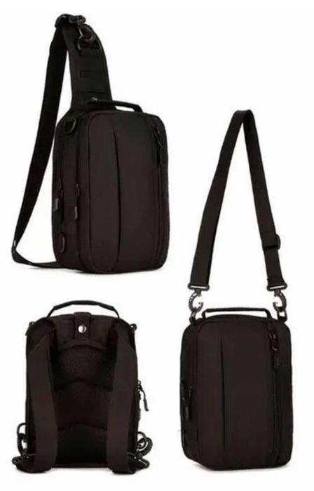 Качественная тактическая нагрудная сумка "Albion LB". Цвет: черный.