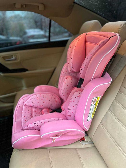 Автокресло детское розовое для девочеки девчачие автокрісло в авто