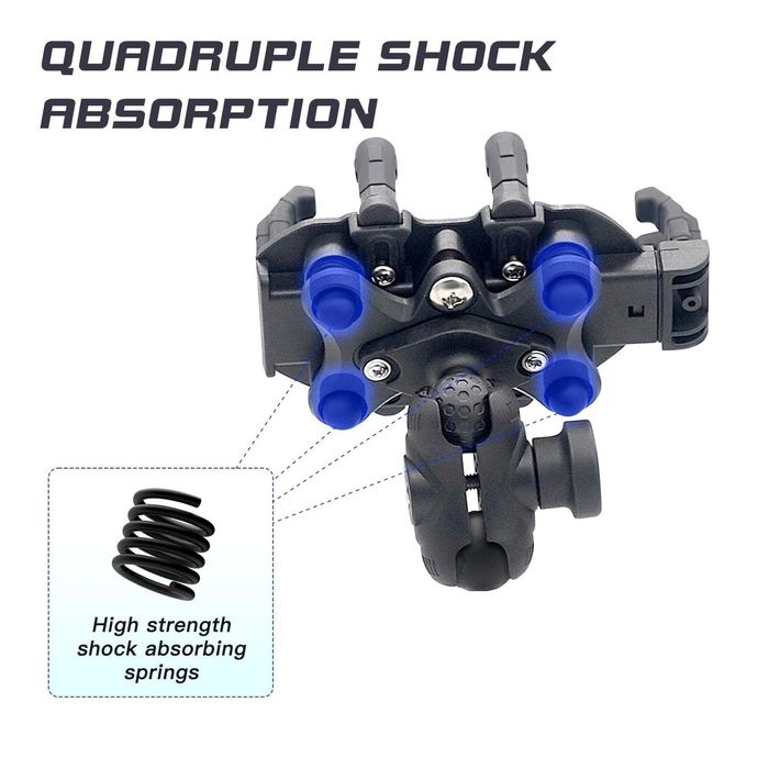 Антивібраційний мототримач телефону на мотоцикл скутер. З козирком