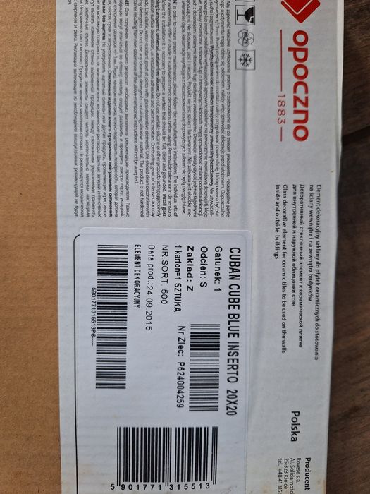 Płytki szklana opoczno cuban cube 20x20