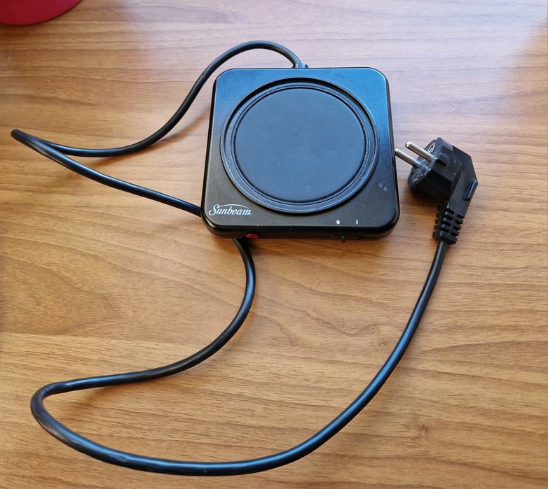 Turystyczna mini kuchenka elektryczna jeden palnik do herbaty Sunbeam