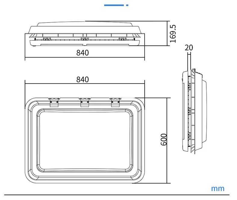 Okno dachowe 700x500 szyber kamper przyczepa NOWE