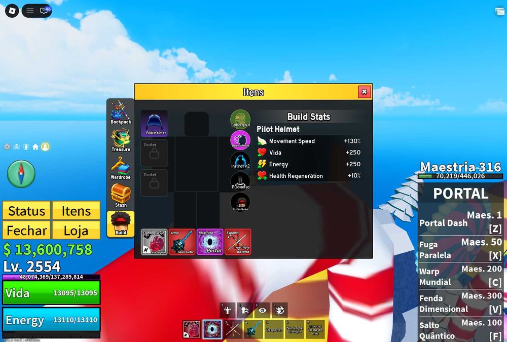 CONTA BLOX FRUITS HIGH-END | nível maximo (MAX) | 10.8M bounty | dark blade
