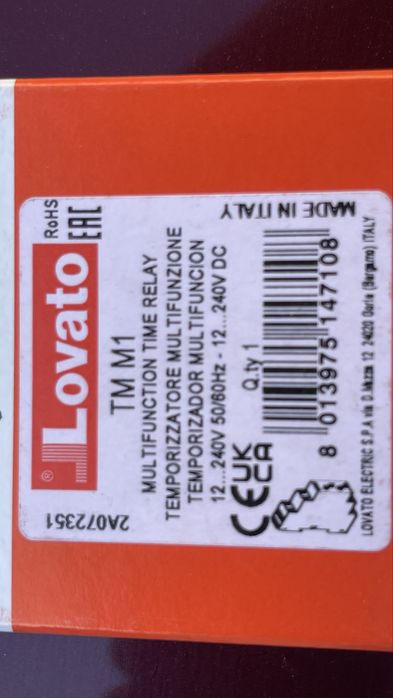 Реле времени LOVATO TM M1,M2 новые