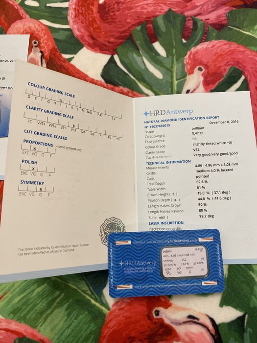 Brylant naturalny 0.47 VS2 HRD